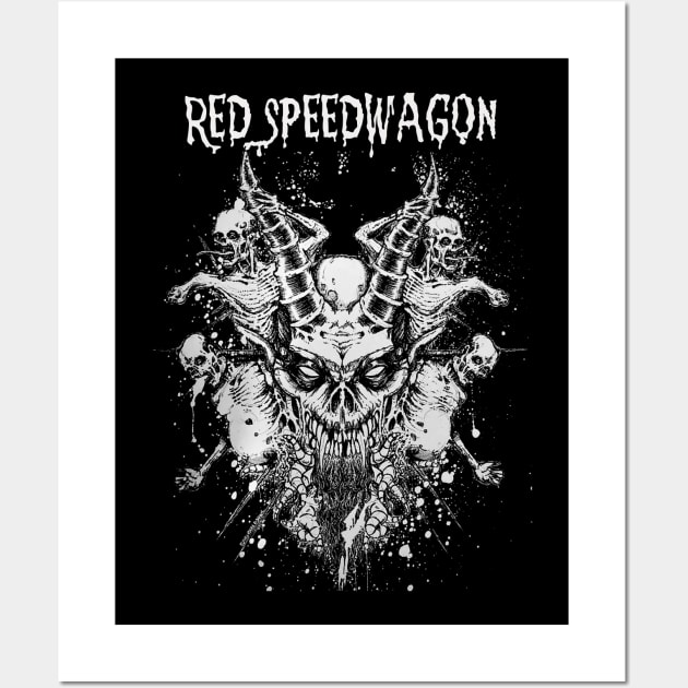 Dragon Skull Play Red Speed Wall Art by Teropong Kota